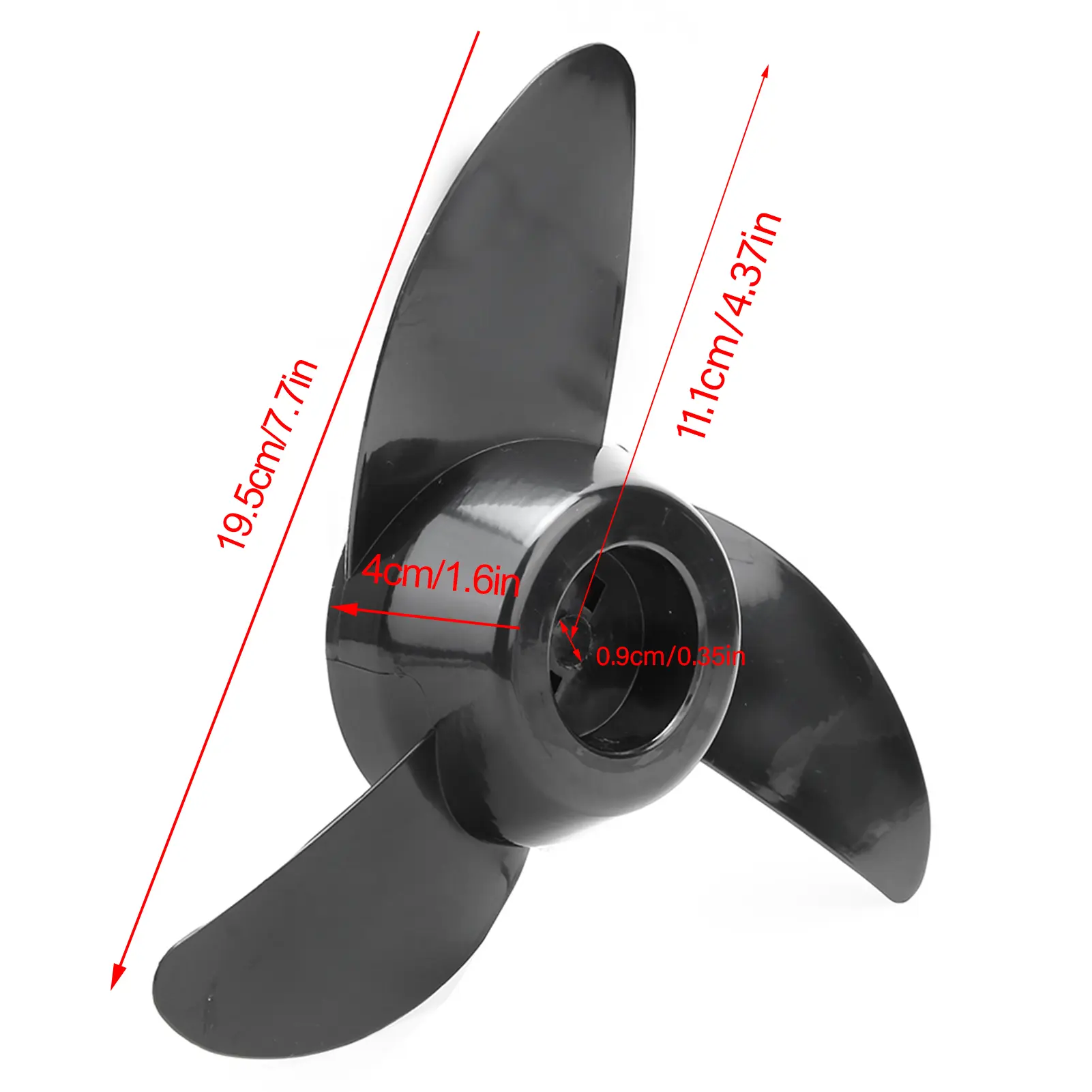 12v 24v Thicken Plastic Electric Thruster Fitting Outboard Motor Propeller Replacement Accessory