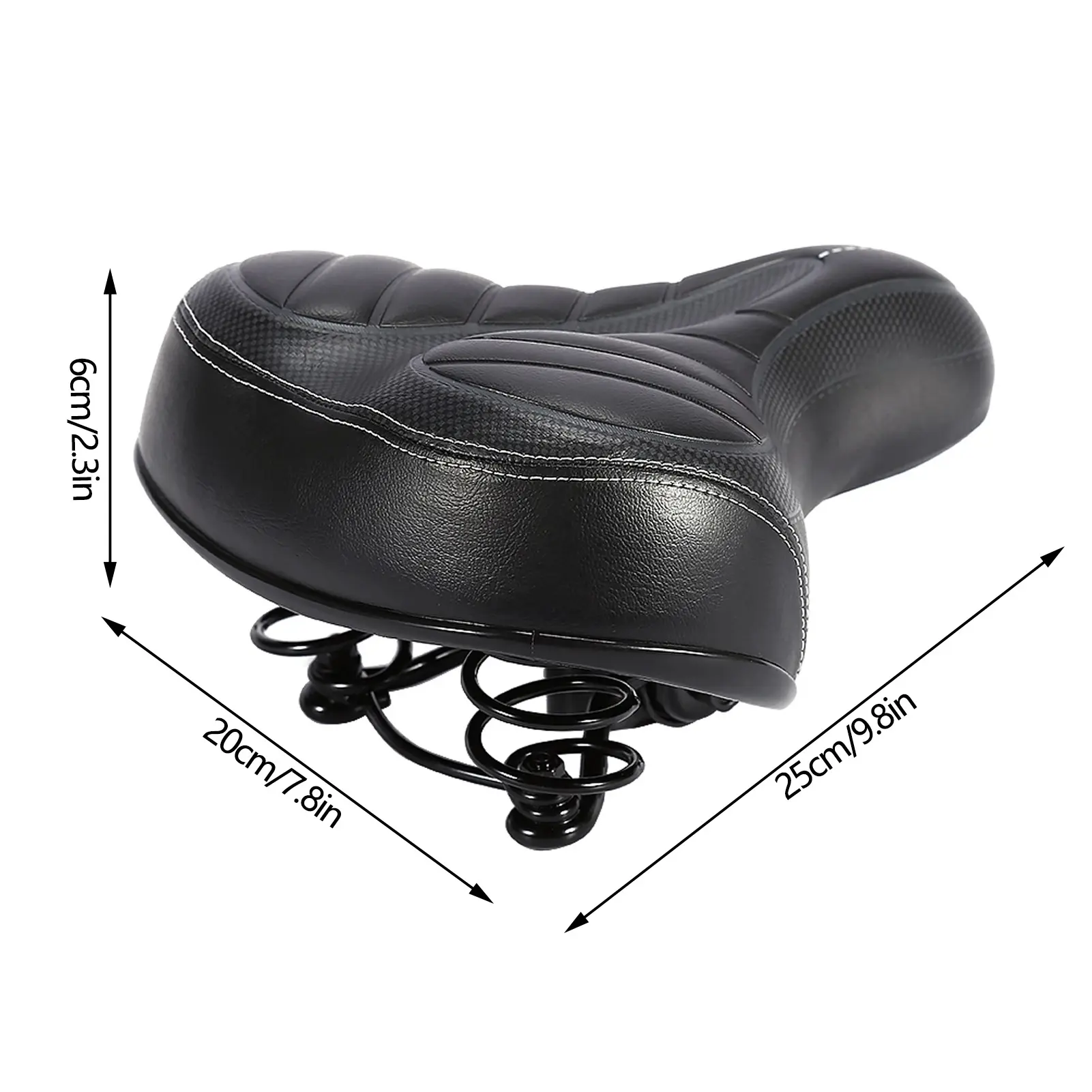 Bike Saddle PU Waterproof Soft Cushion Ergonomic Design Comfortable Bike Seat Replacement for Mountain Bike Bicycle