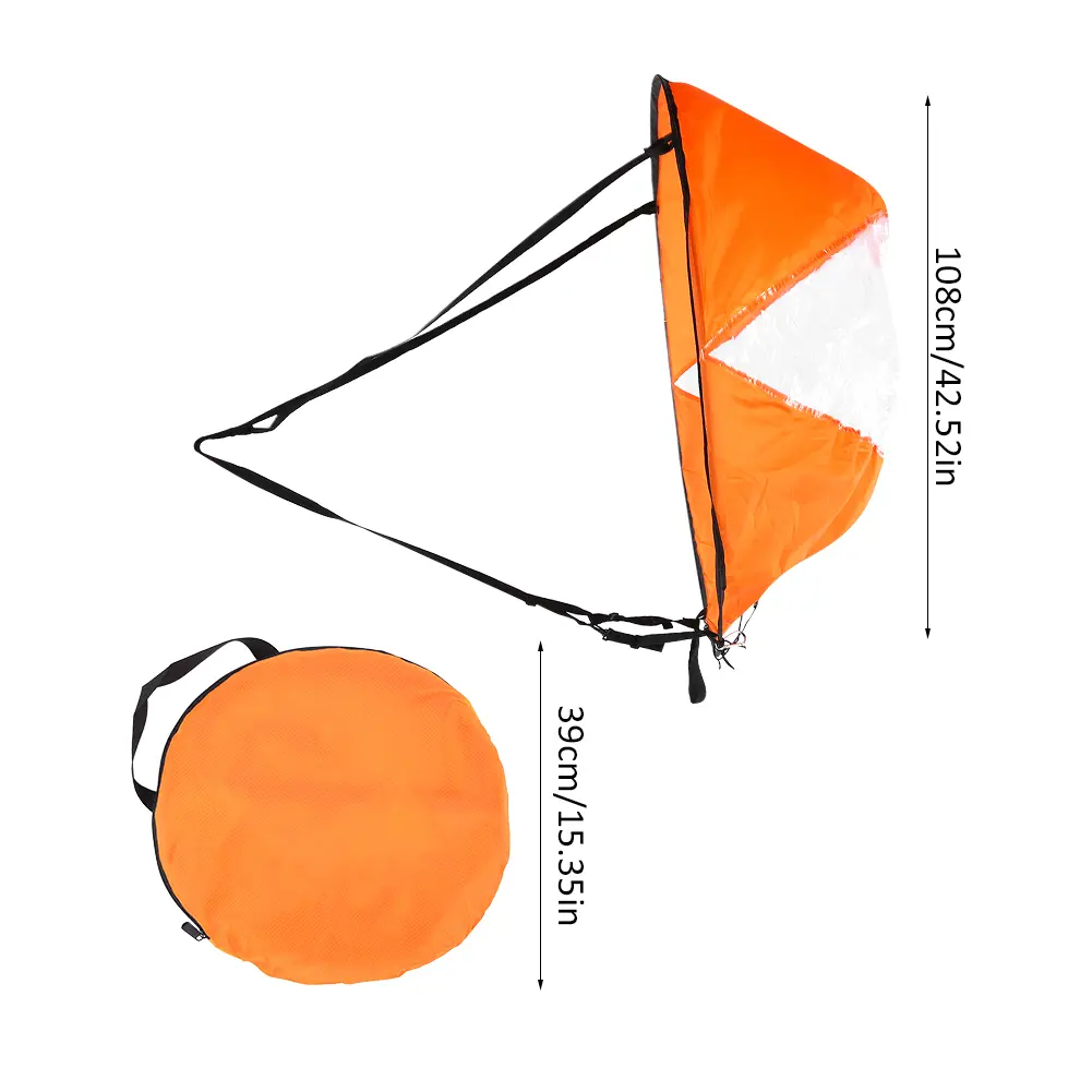 Kayak Sail with Transparent Window Portable Foldable High Transparency Special Sail for Kayak Canoe Inflatable Boats