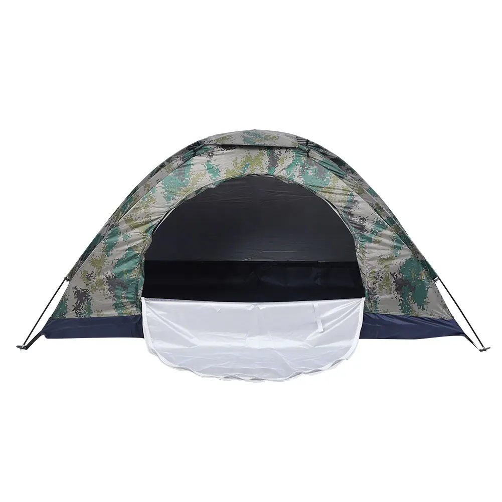 Outdoor Single Person Tent Oxford Cloth Waterproof Windproof Tent with Fiberglass Rod for Camping Fishing Climbing Camouflage