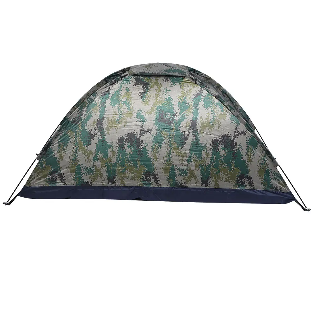 Outdoor Single Person Tent Oxford Cloth Waterproof Windproof Tent with Fiberglass Rod for Camping Fishing Climbing Camouflage