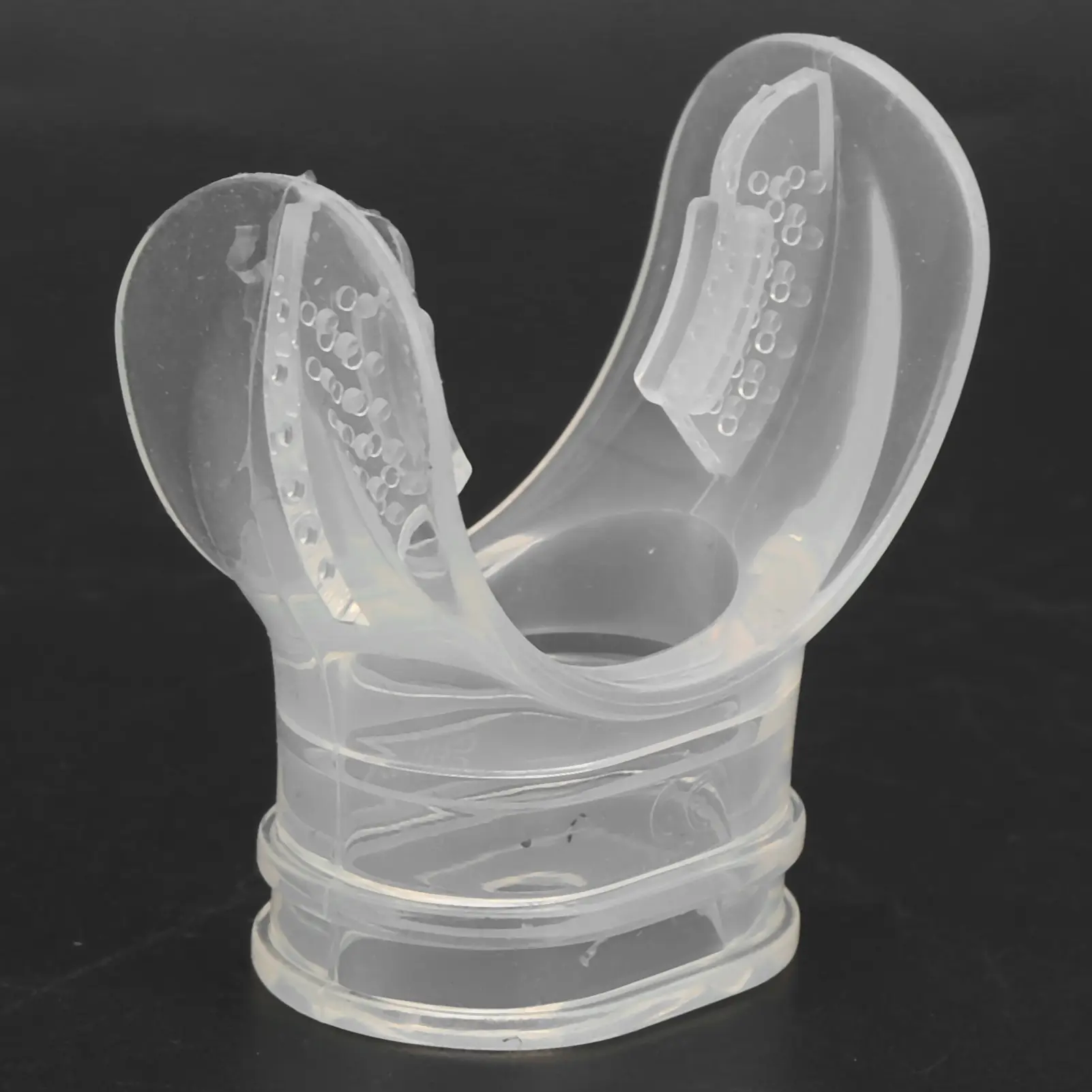 4pcs Transparent Snorkel Mouthpiece Food Grade Silicone Diving Bite Mouthpiece for Scuba Secondary Head or 35mm Breathing Tube
