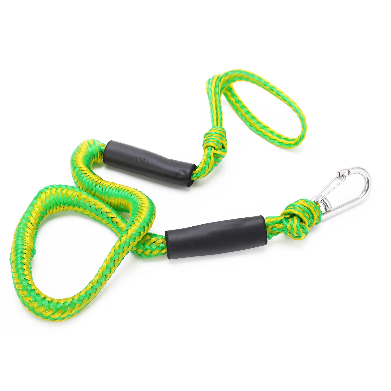Dock Line Elastic Stretchable Shock‑Absorbing Boat Rope with D‑Shape Buckle for Dock Boat Kayak Mooring