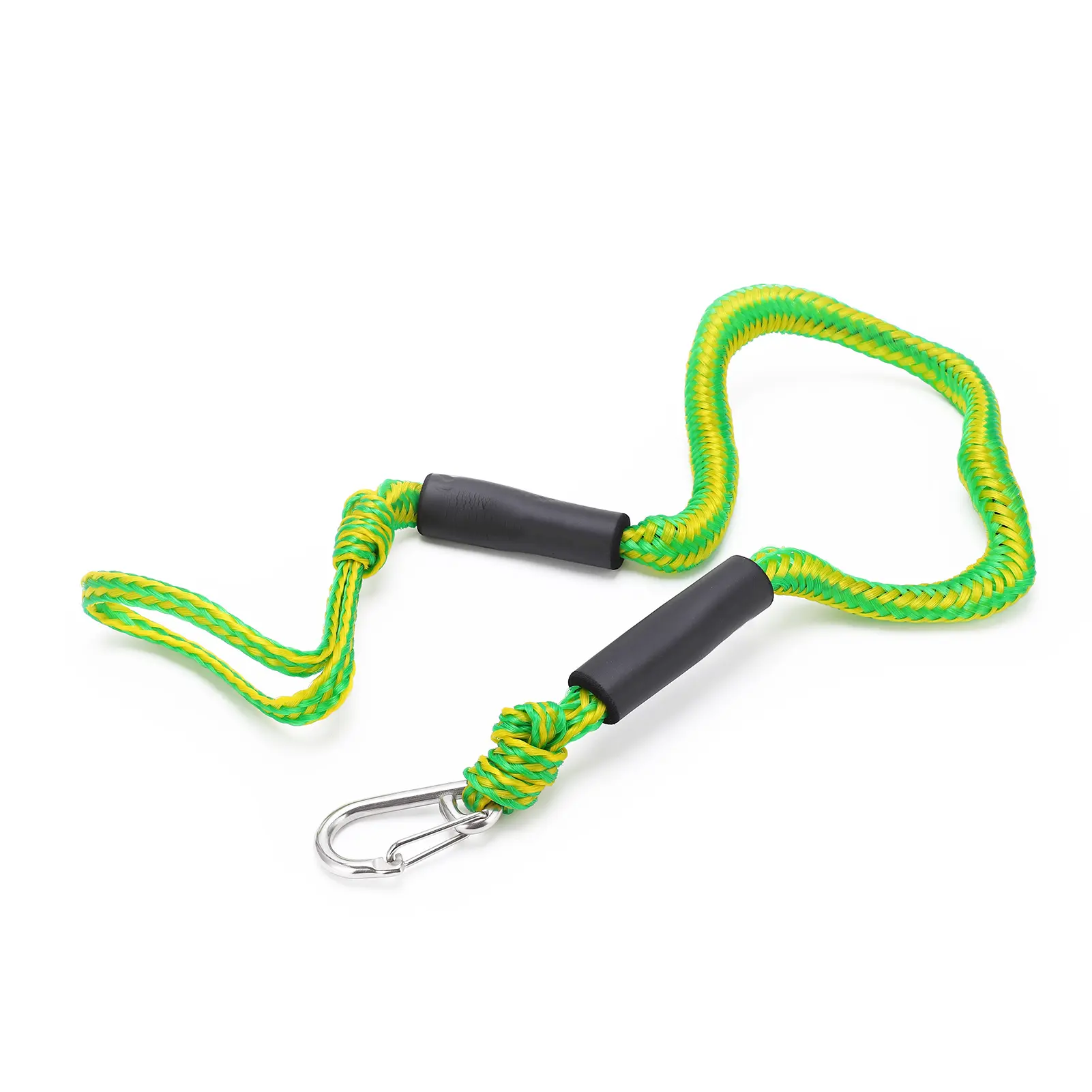 Dock Line Elastic Stretchable Shock‑Absorbing Boat Rope with D‑Shape Buckle for Dock Boat Kayak Mooring