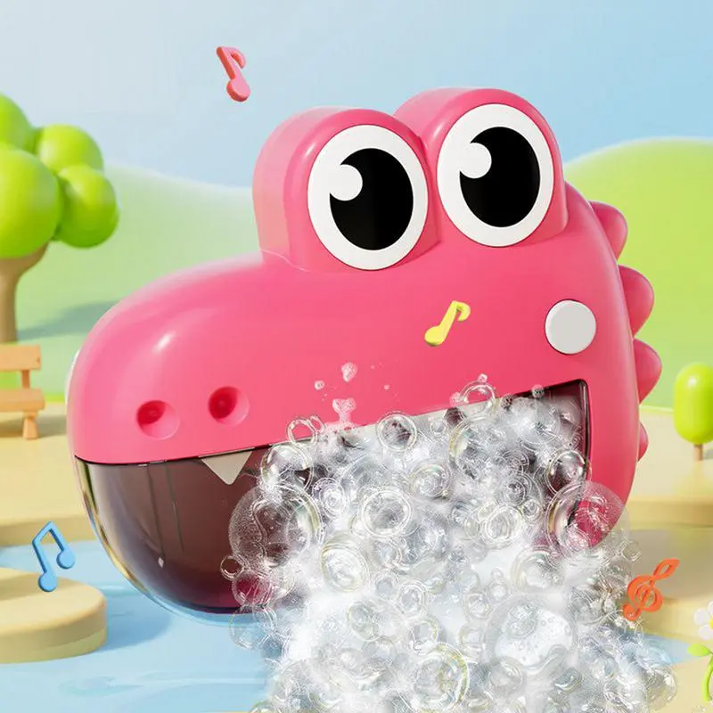 Bubble Maker for Bathtub Cute Frog Crocodile Bathing Toys Baby Bath Bubble Machine Bathtime Shower Toys Birthday Easter Basket