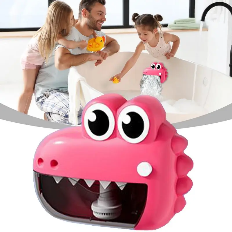 Bubble Maker for Bathtub Cute Frog Crocodile Bathing Toys Baby Bath Bubble Machine Bathtime Shower Toys Birthday Easter Basket