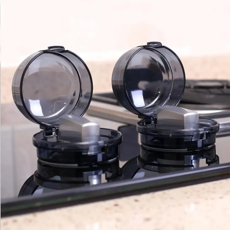 6Pcs Furnace Cover Button Stove Knob Child Proof Oven Clear Views Plastic Safety Guards Universal Gas Oven Lock Protectors