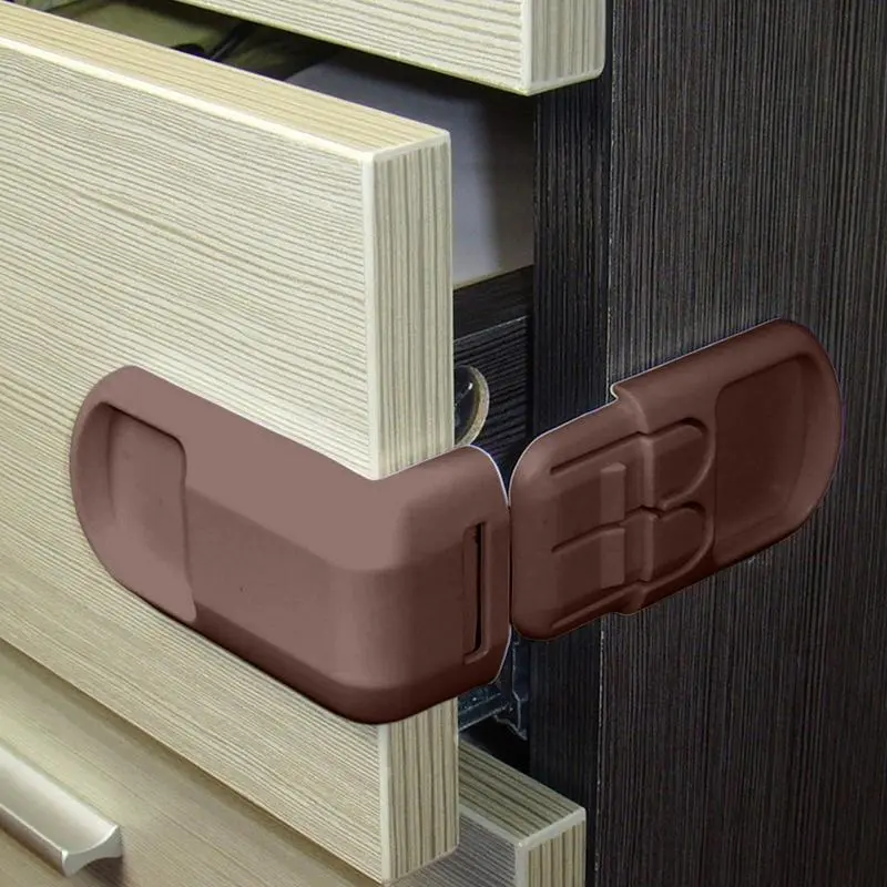 10pcs Child Proof Cabinet Door Lock Removable Secure Sturdy Kids Proofing Baby Stuff For Furniture Kitchen Ovens