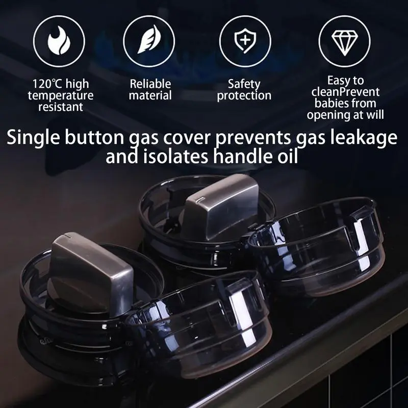 6Pcs Furnace Cover Button Stove Knob Child Proof Oven Clear Views Plastic Safety Guards Universal Gas Oven Lock Protectors