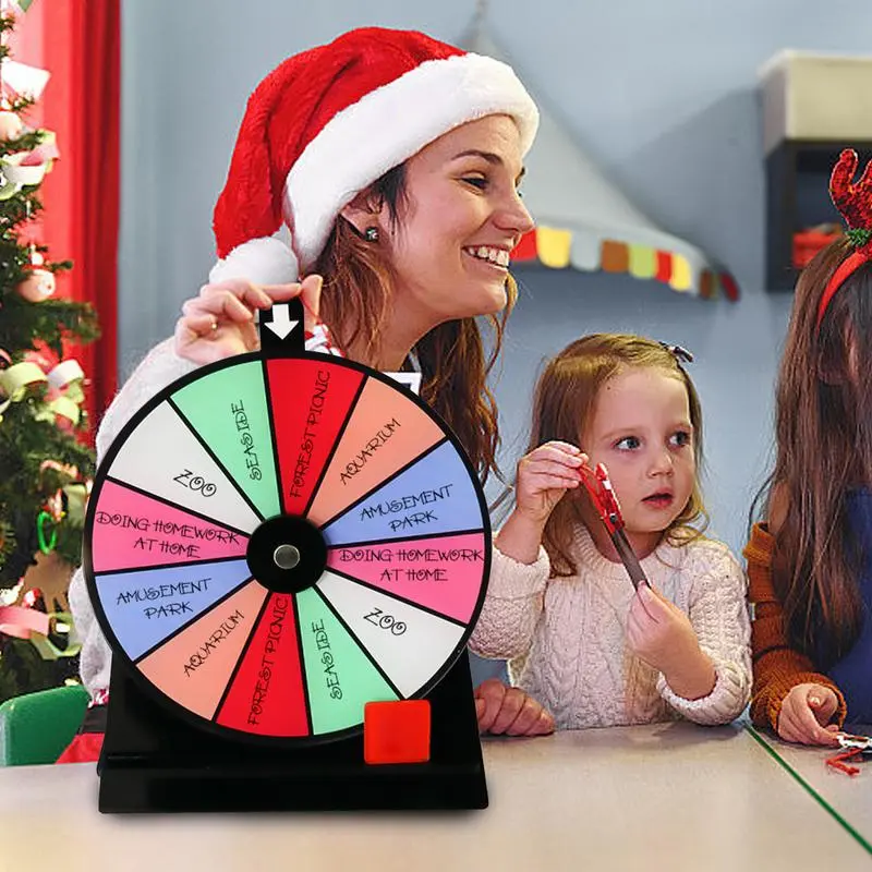 Spinning Prize Wheel With Heavy Duty Base Spinning Wheel For Prizes With 14 Slots Prize Wheel With Marker And Erase For Party