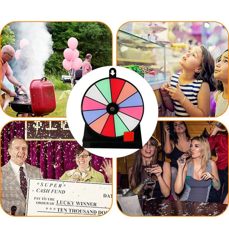 Spinning Prize Wheel With Heavy Duty Base Spinning Wheel For Prizes With 14 Slots Prize Wheel With Marker And Erase For Party