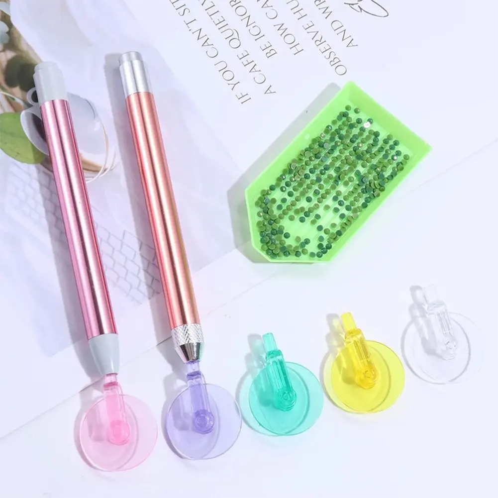 Colorful Point Drill Pen With Wheel Diamond Mosaic Accessories DIY Tools Diamond Embroidery Mosaic Kit Roller