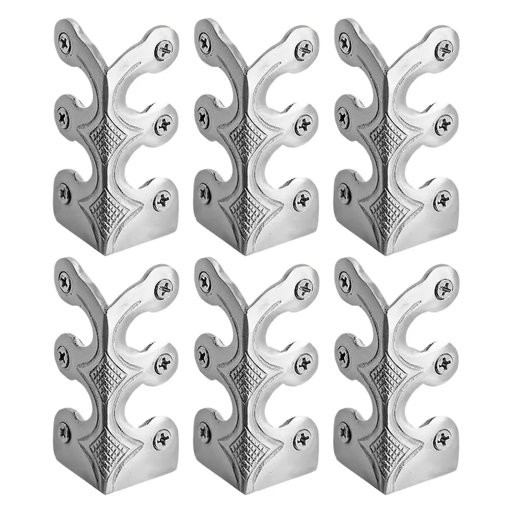 6 PCS Vintage Iron Skiffers Iron Skirting Board Corner Protectors Corner Brackets for Jewelry Wooden Box Antique Furniture