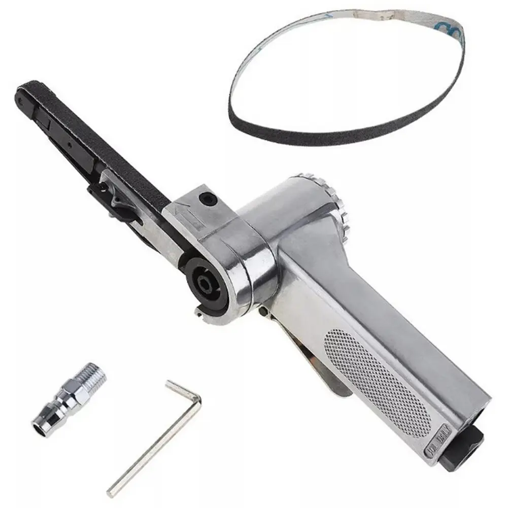 3/8 Inch Pneumatic Sanding Buffing Tools Heavy Duty Sanding Pneumatic Tool with Sanding Belts Pneumatic Grinding Machine