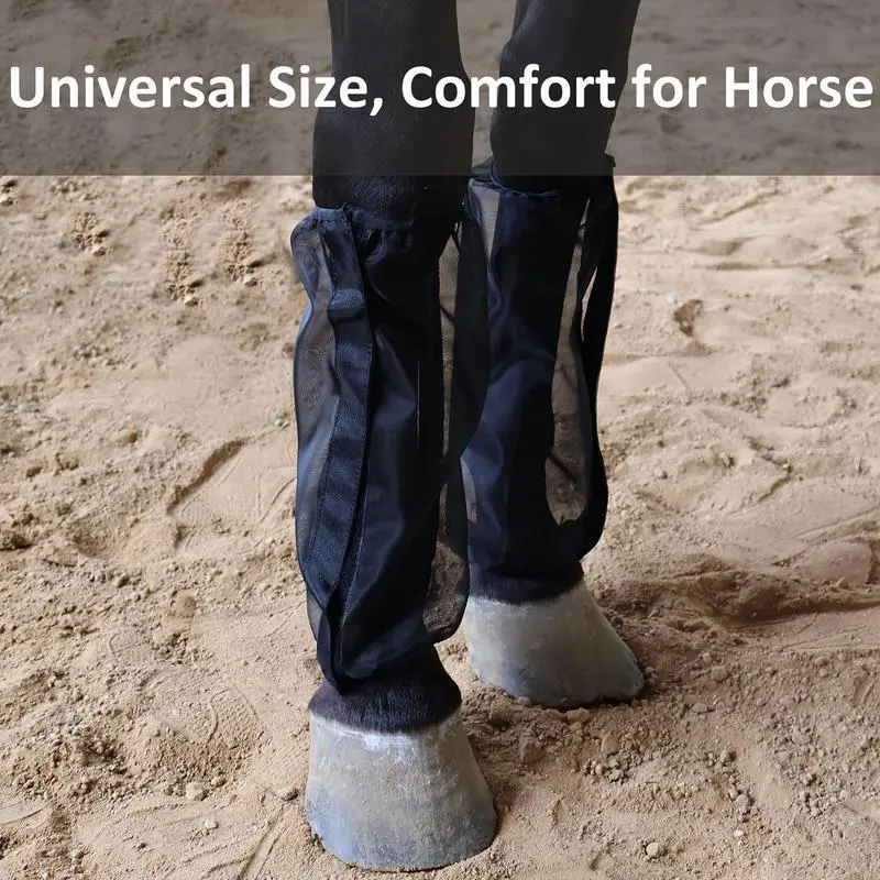 Horse Leg Guards 4 PCS Horse Leggins Reusable Fly Boots Fly Boots Horses Minimizes Leg Fatigue Reduces Stomping