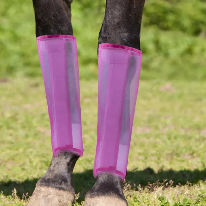 Horse Leg Guards 4 PCS Horse Leggins Reusable Fly Boots Fly Boots Horses Minimizes Leg Fatigue Reduces Stomping
