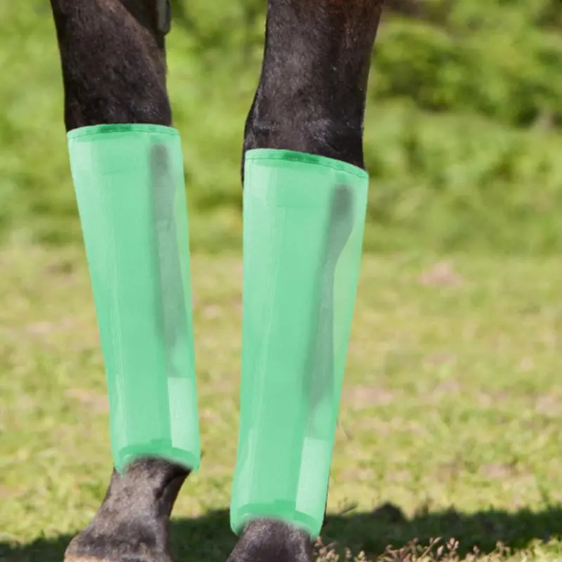 Horse Leg Guards 4 PCS Horse Leggins Reusable Fly Boots Fly Boots Horses Minimizes Leg Fatigue Reduces Stomping