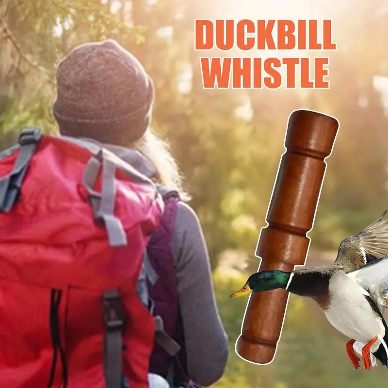 Mallard Duck Call Wildlife Whistle Wooden Portable Imitation Sound Attracting Calls Device for Adults Men Outdoor Hunting Trips