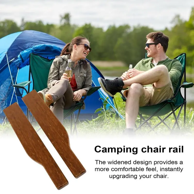Chair Wood Rail Widened Smooth Polished Wood Armrest for Chair Folding Chair Rail Multifunctional Armrest Supplies Camping Chair