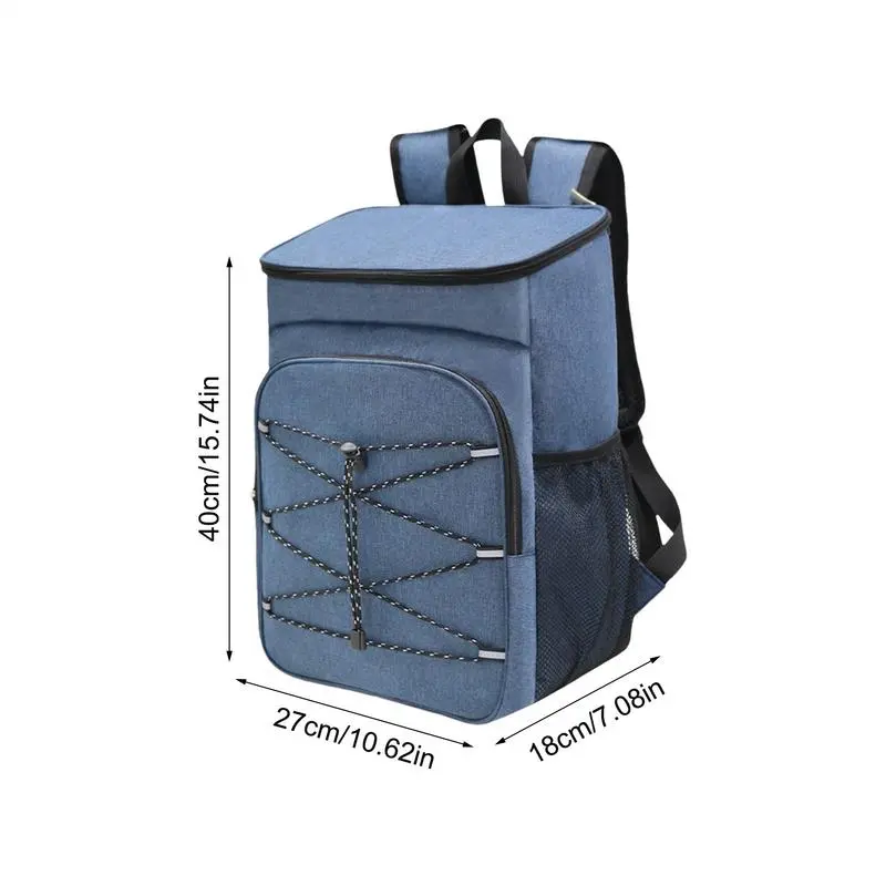 Insulated Backpack Leakproof Insulated Cooler Bag With Side Pockets Heavy Duty Soft Portable Grocery Box Waterproof Thermal