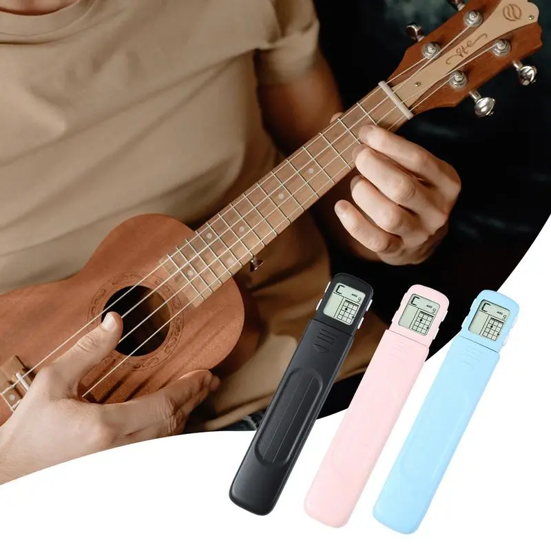 Pocket Ukulele Chord Practice Tool Guitar Fingerboard With Rotatable Chart Screen Portable Chord Finger Exerciser With Chord