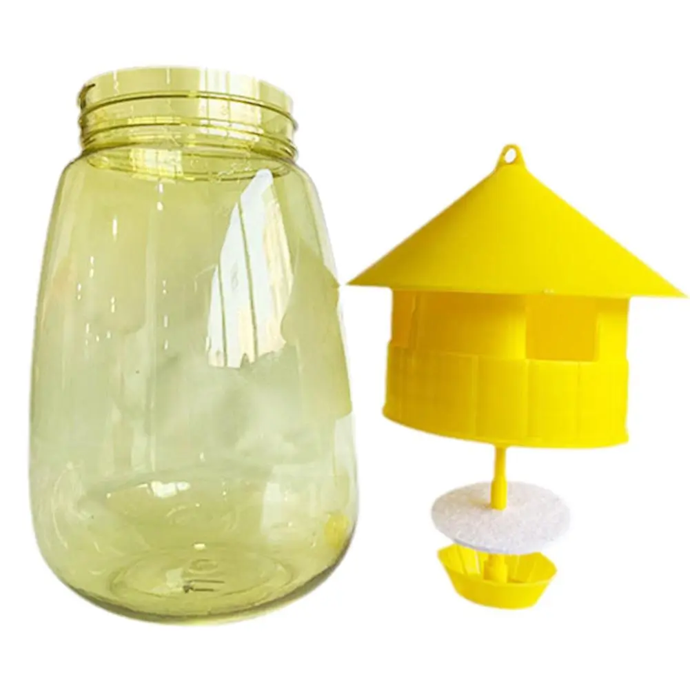 3PCS Fruit Fly Trap Killer Yellow Plastic Drosophila Trap Fly Orchard Anti Fruit Catcher Pest Fly Trap Control Insect Products