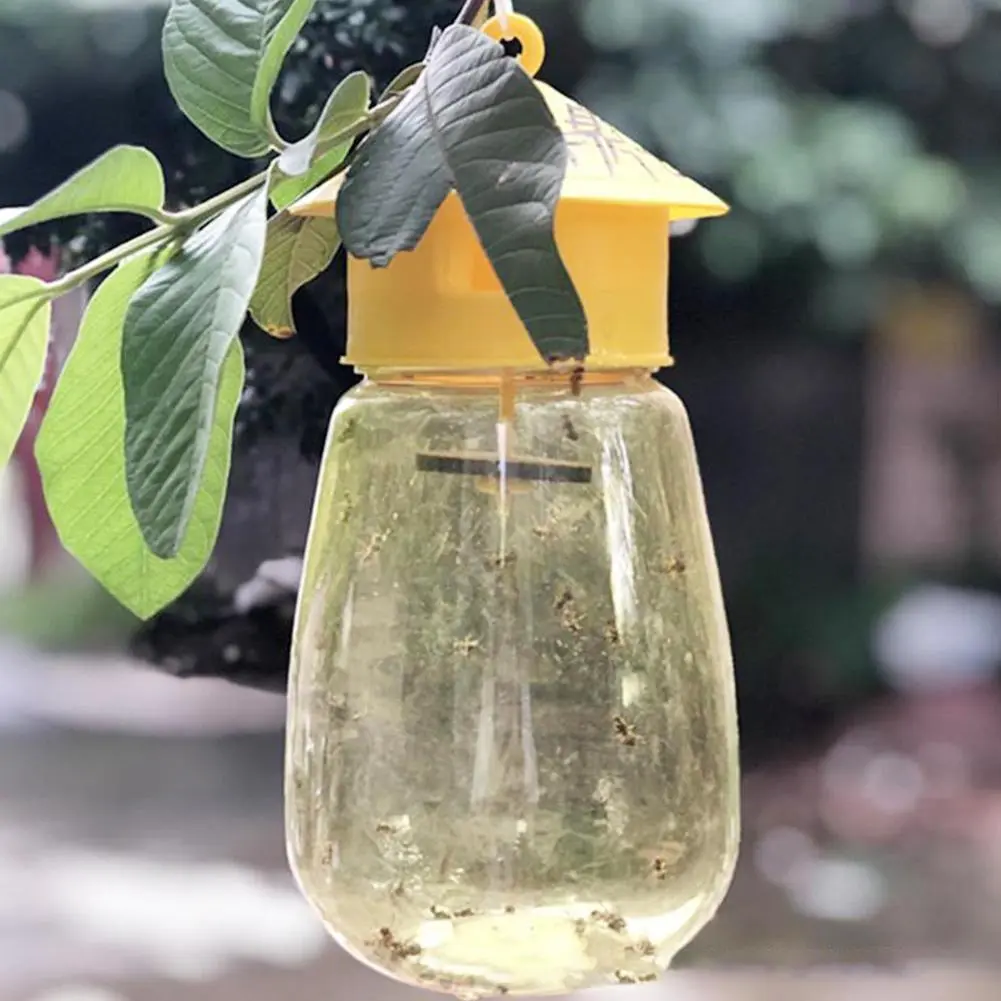 3PCS Fruit Fly Trap Killer Yellow Plastic Drosophila Trap Fly Orchard Anti Fruit Catcher Pest Fly Trap Control Insect Products