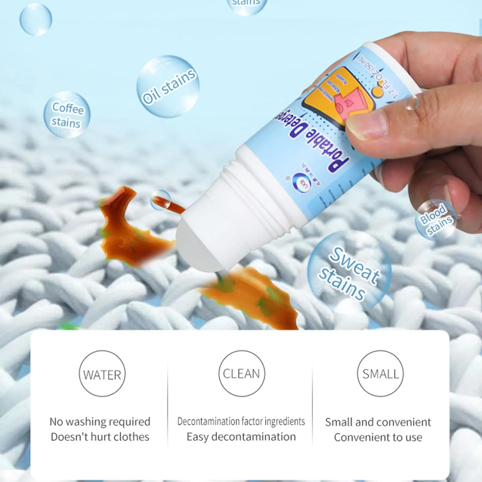 Lot Clothes Stain Removal Rolling Ball Portable Oil Stain Cleaning Detergent Decontamination Pen Cleaning Dust Cleaner Remover
