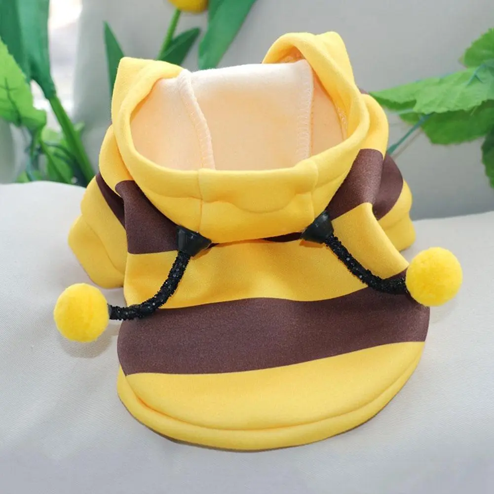 Pet Yellow Costume Honey Bee Role Play Hoodie with Buckle or Not Dogs Cats Party Cosplay Funny Outfit Clothes Dog Hoodies