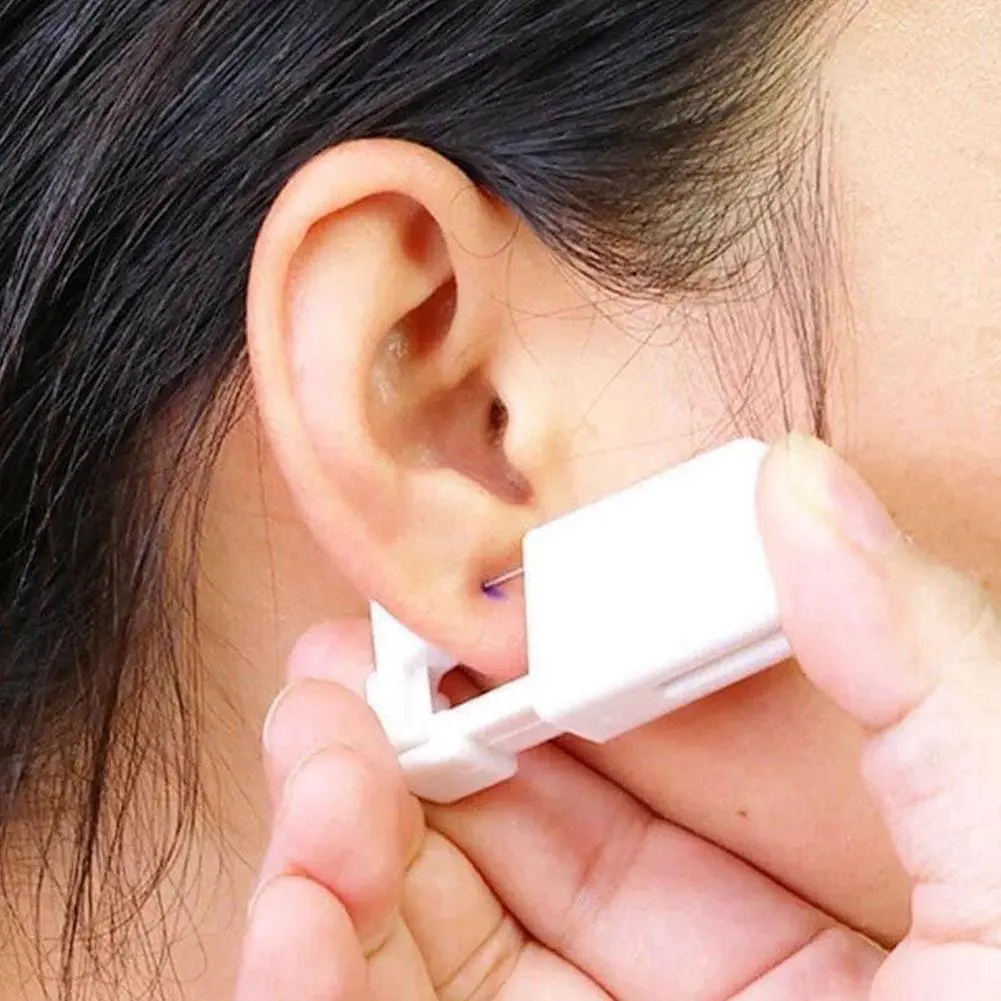 1PC Disposable Sterile Ear Piercing Unit Cartilage Tragus Helix Self Piercing Gun NO PAIN Piercer Tool Kit Machine With Earrings