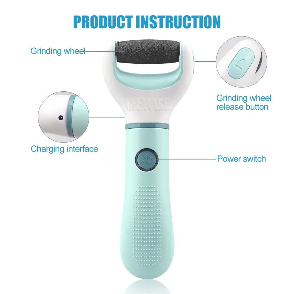 Wireless Foot Grinder USB Recharge Waterproof Portable Anti Callus Dead Skin Cracks Pedicure Tool Foot Care Hard Cracked Clean