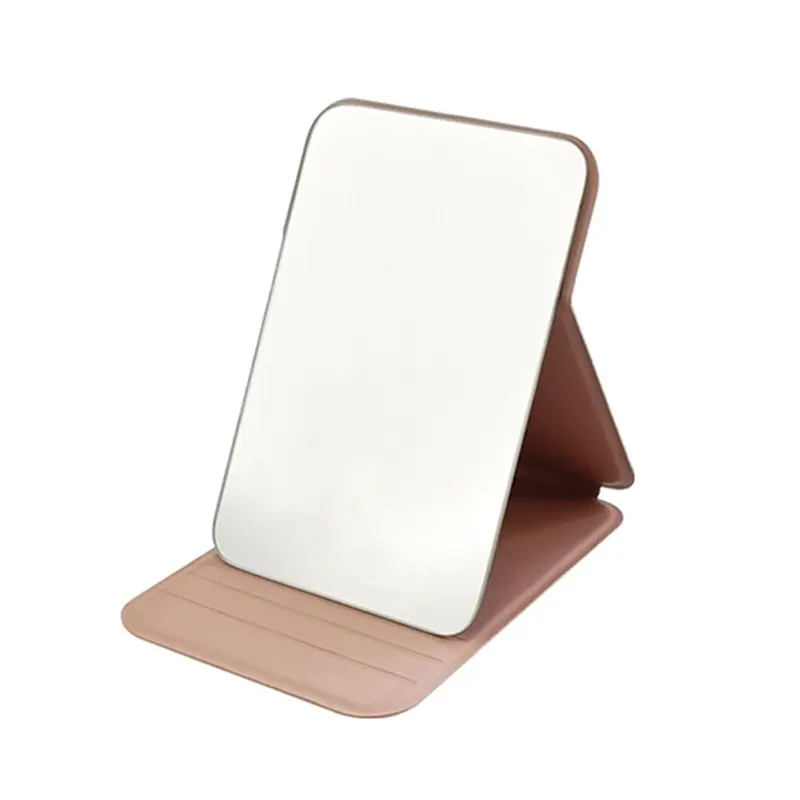 Folding Makeup Mirror High-quality Portable Makeup Mirror Single-side Creative Women Solid Color Makeup Mirror