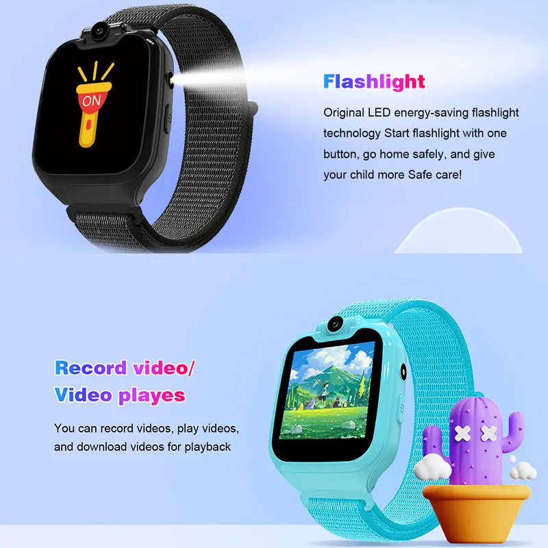 New Kids Smart Watch Phone Call SOS 16 Games With 512M TF Card Music Video Recording Children Smartwatch Camera Boys Girls Gifts