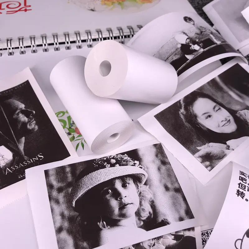 3 Rolls 57*25mm White Color Sticker Thermal Paper for Portable Mini Thermal Printer and Kids Instant Camera