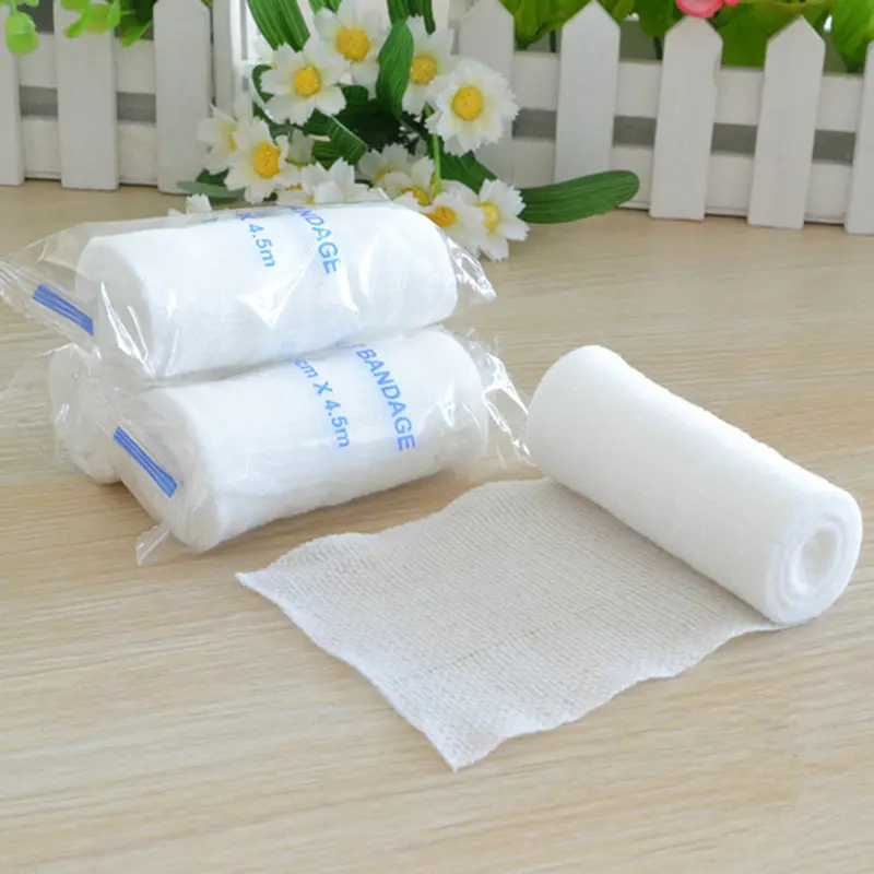 4.5m Length Gauze Roll Bandage Skin Friendly Breathable First Aid Gauze Wound Dressing Medical Nursing Emergency Care Bandage
