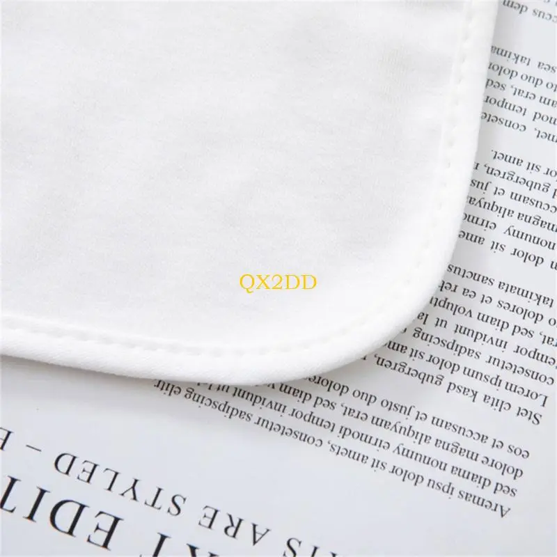 White Cotton Baby Bibs for Painting, Pack of 10pcs Drool Bib Adjustable Strap Burp Cloth Waterproof Saliva Towel Set