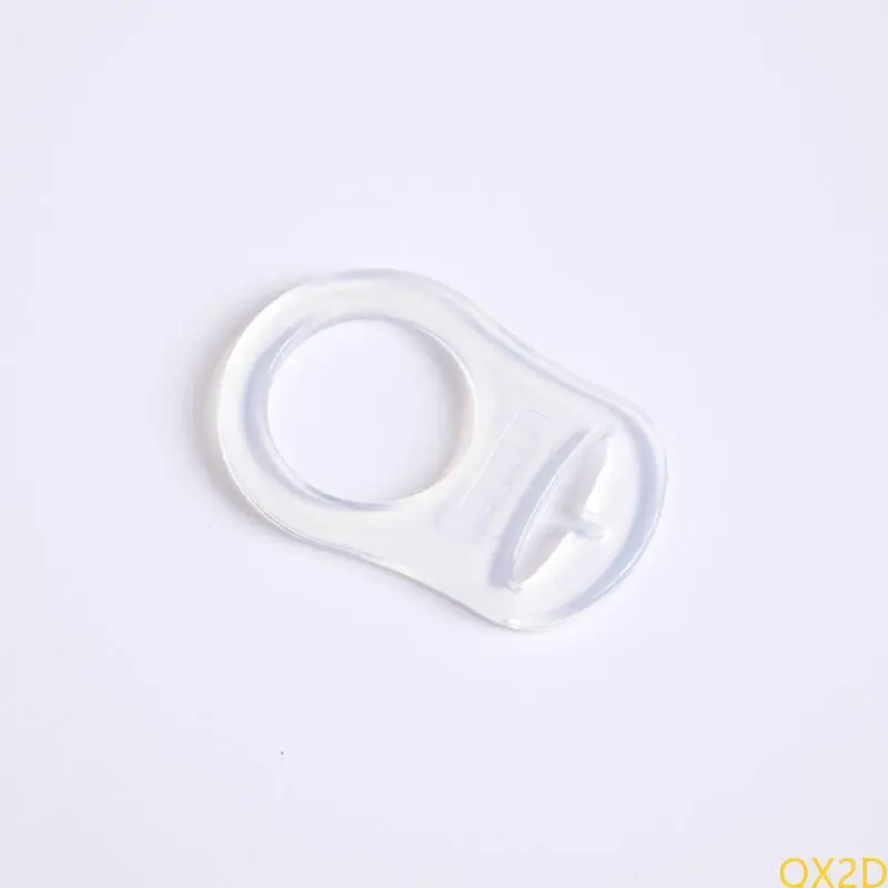 Durable Transparent Silicone Baby Infant New Born Mom Pacifier Adapter Rings
