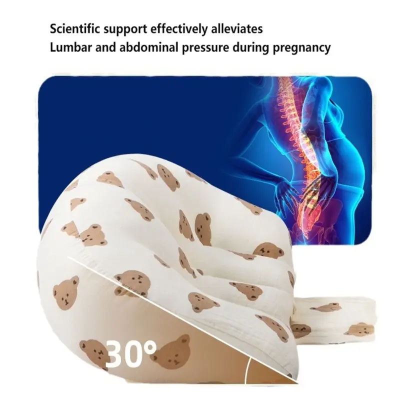 Gentle Lumbar Support Maternity Pillow Soft for Easing Pregnancy Aches &