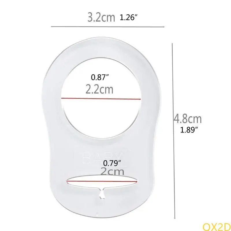 Durable Transparent Silicone Baby Infant New Born Mom Pacifier Adapter Rings