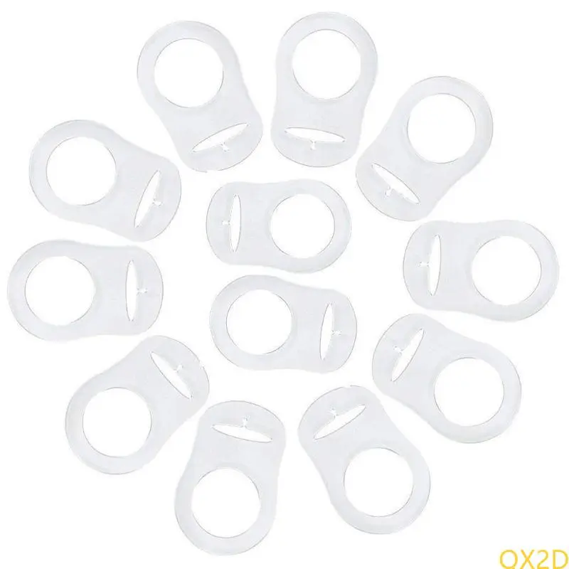 Durable Transparent Silicone Baby Infant New Born Mom Pacifier Adapter Rings
