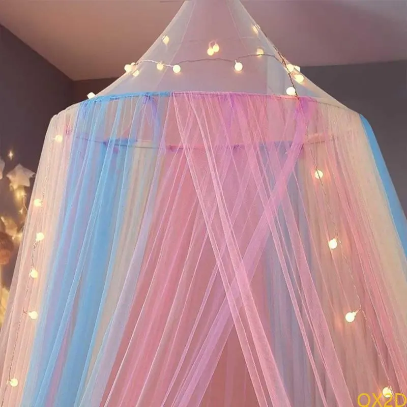 Round Baby Crib Canopy Girls Room Decoration Comfortable Bed Fly Guard