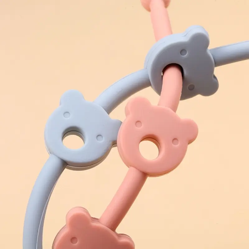 Silicone Chain Fastened Strap for Baby Pacifiers Teething Toy Newborn Teether Chain Nipple Holder Nursing Accessories Dropship