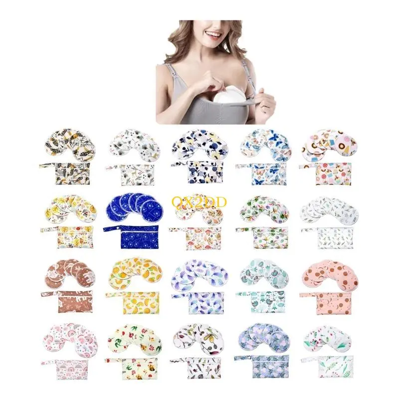 Reusable Bamboo Nursing Pads Set Soft and Breathable Breastfeeding Accessories
