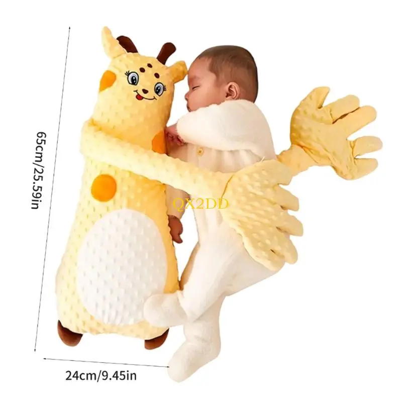 Cartoon Baby Exhaust Pillow Breathable Pacify Hand Toy Anti Startle Design Portable Soothing Aid for Mood Calming