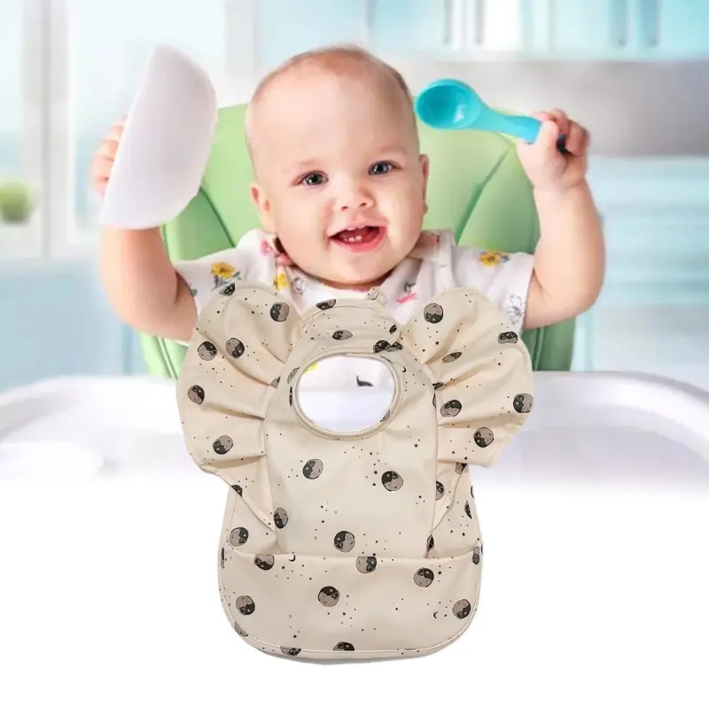Baby Bib PU Macrames Cartoon Saliva Towel Washable Children Girls Boys Dropshipping