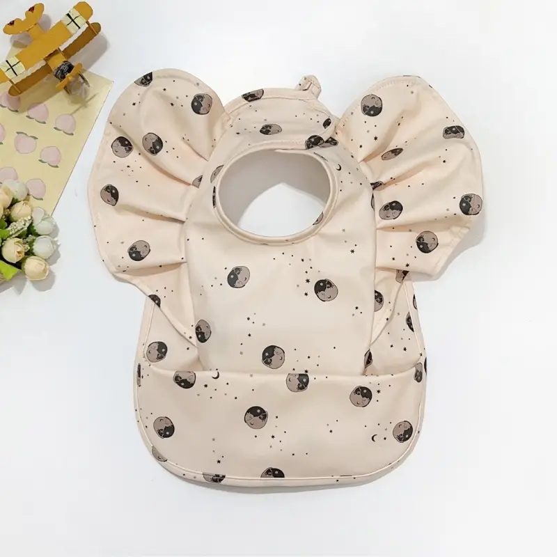 Baby Bib PU Macrames Cartoon Saliva Towel Washable Children Girls Boys Dropshipping