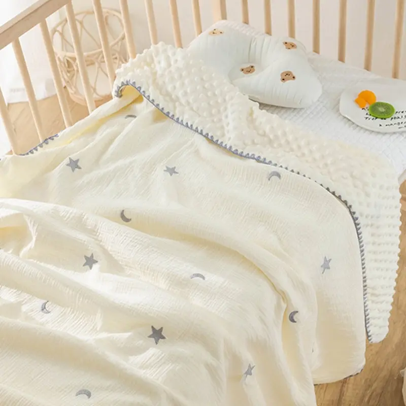 Breathable Cotton Swaddle Blanket Sleeping Quilts Cosy Blanket Baby Wrap Blanket Towel for Infant Great Shower Gift Dropship