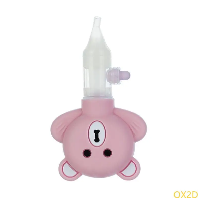 Kids Newborn Nasal Aspirator Cartoon Bear Silicone Baby Safety Nose Cleaner Vacuum Suction Sniffling Equipment