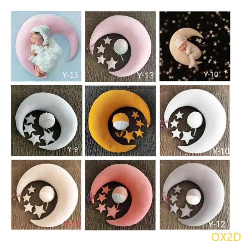 Infants Newborn Photo Positioner Cushion Moon Star Pillow Beanie