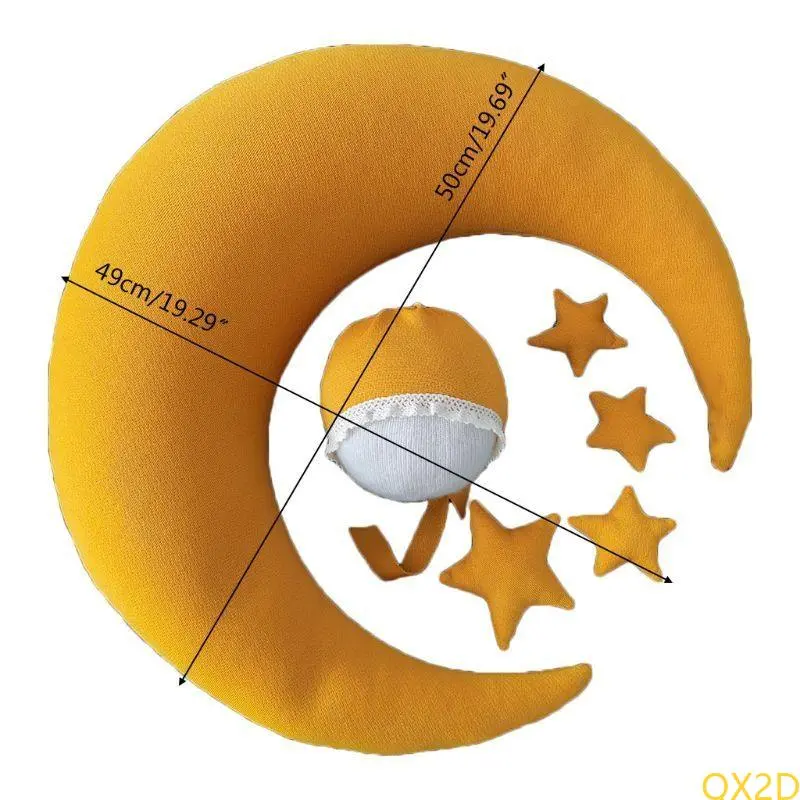 Infants Newborn Photo Positioner Cushion Moon Star Pillow Beanie